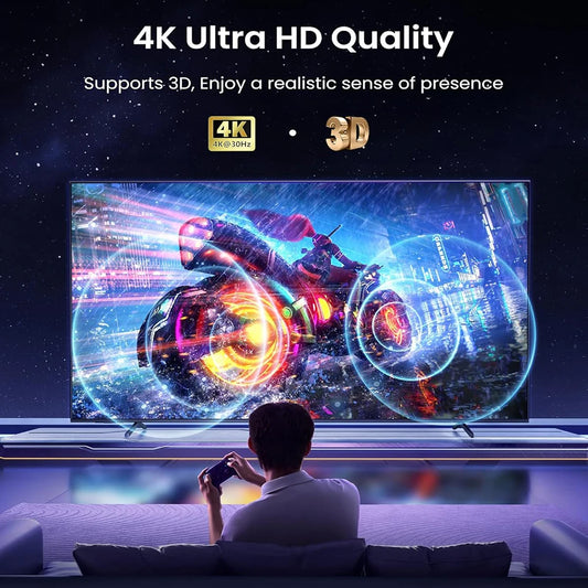 4K 2K HDMI-compatible Splitter 1 in 4 out 4x1 HDTV Switch HDMI-compatible Adapter HD Video Switcher for Xbox PS4 DVD PC Laptop